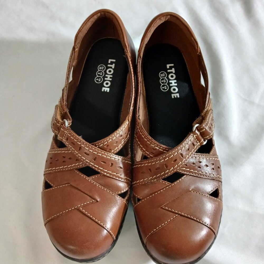 Ltohoe Brown Shoes for Woman, Size 8M